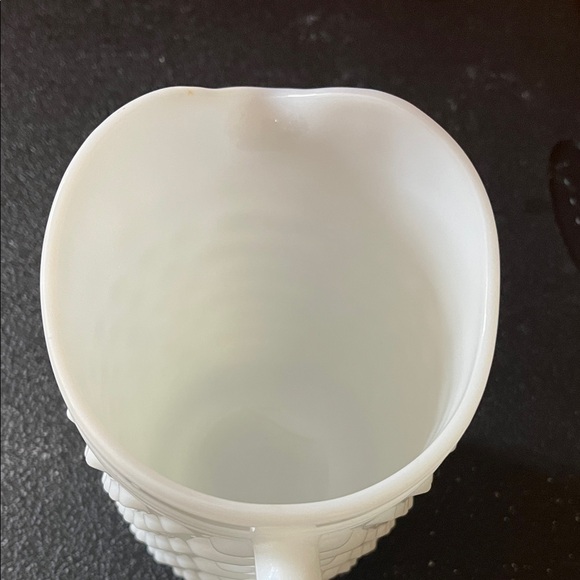 Vintage White Hobnail Glass Pitcher - Picture 5 of 6
